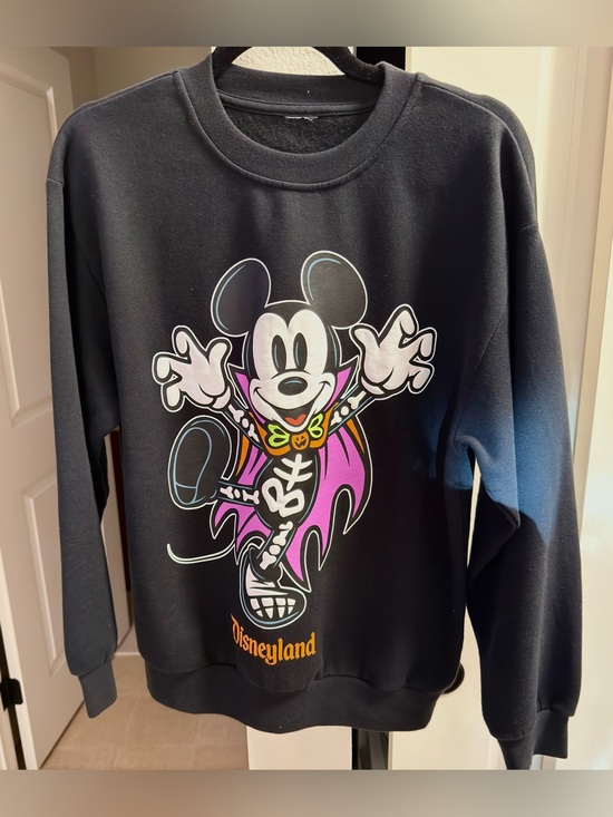 Disney Tops - Disneyland Mickey Skeleton Vampire Sweatshirt